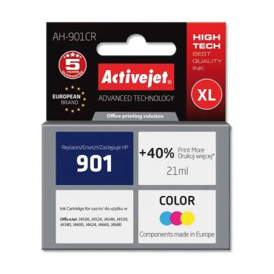 Activejet Мастило Activejet AH-901CR (заместител за HP 901 CC656AE, Premium, 21 ml, цветно) (AH-901CR)