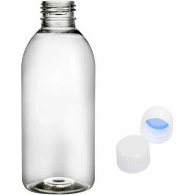 Tera Plastová lahvička čirá s bílým uzávěrem 250 ml