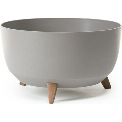 Lamela Plastová mísa na nožkách ROMA ECO WOOD 47 cm, šedá