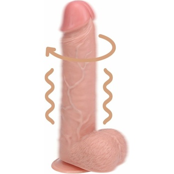 RealRock 8″ Realistic Vibrating & Rotating Dildo with Suction Cup Flesh