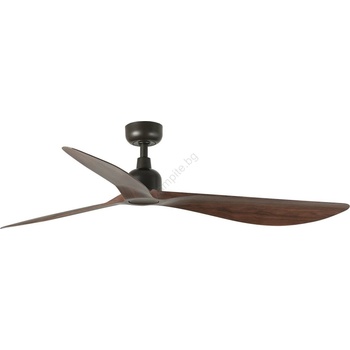 Faro Barcelona Faro 34362wt - Таванен вентилатор outwood l, кафяв/черен, Ø 150 см, wt, ip44 + дистанционно управление (fa34362wt)