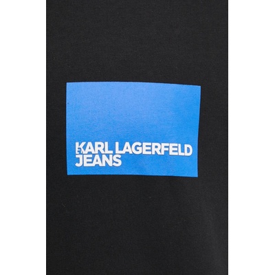 Karl Lagerfeld Jeans Памучна тениска Karl Lagerfeld Jeans в черно с принт A1M17001 (A1M17001)