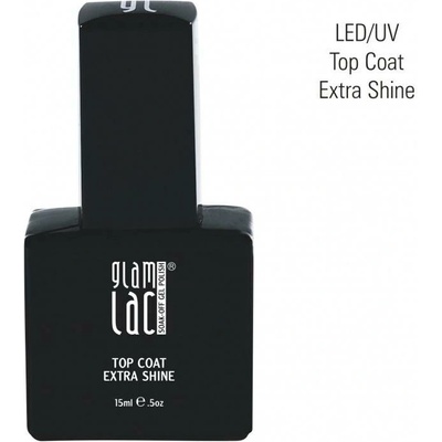 GlamLac Finish UV/LED gel Extra Shine Top Coat 15ml 100ml: 100ml