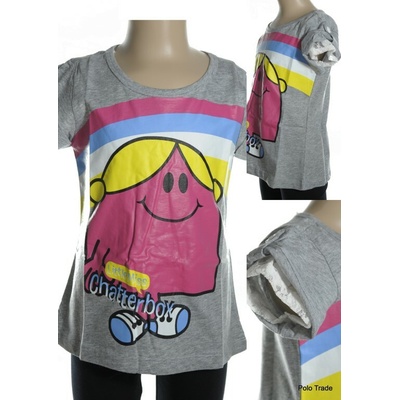 Detské tričko Little miss Chatterox dúha čierna