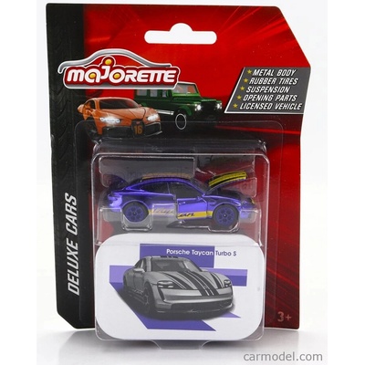 Majorette Porsche Taycan Turbo S 2019 Modrá Žlutá 1:64