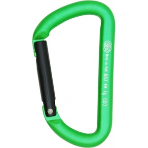 Kong Карабинер за екипировка Kong Mini D Gear carabiner - Green / Black - размер Straight Gate (324-0037-0511)