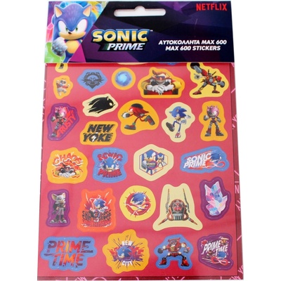 Sonic Prime nálepky 600 ks