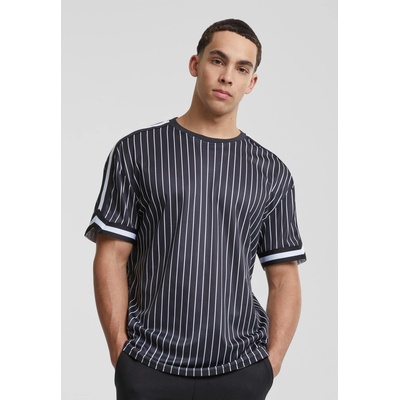 Urban Classics Мъжка тениска в черен цвят Urban Classics Oversized Striped MeshUB-TB6680-00826 - Черен, размер M