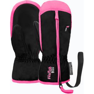 Reusch Детски скиорски ръкавици Reusch Ben Mitten black/ knockout pink