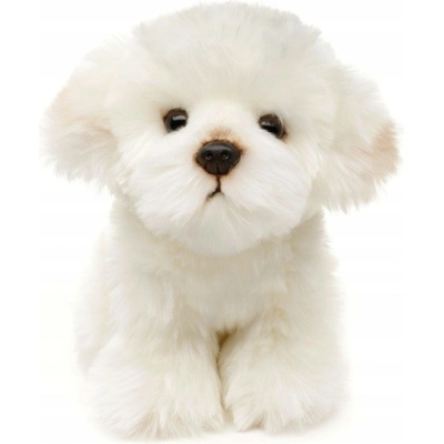 Pejsek Uni-Toys bílá tkanina 18 cm