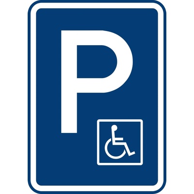 Dopravní Značka IP12+O1 Vyhrazené parkoviště pro invalidu