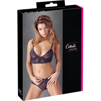 Cottelli Collection - Цветен дантелен комплект сутиени (лилав) - M