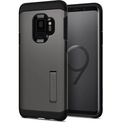 Spigen Tough Armor Case - хибриден кейс с най-висока степен на защита за Samsung Galaxy S9 (тъмносив)