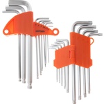 Kraft & Dele Комплект гаечни ключове Allen и TORX с отвор и топче 1, 5-10 мм T10-T50 18 бр 16662 (KD10297)
