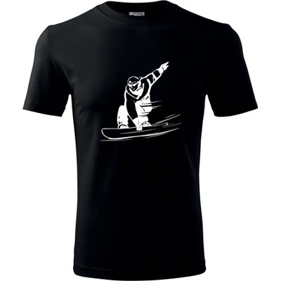 Tričko snowboardista dárek pro snowboardistu Tričko snowboard černé