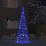 vidaXL LED Коледна Елха EKENAS 400 см 800 LED светодиода Синьо Стомана (42018756)