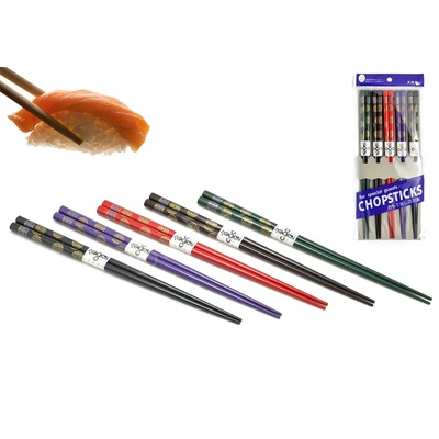 Sada pěti párů jídelních hůlek značky EDO Japan v elegantních barvách