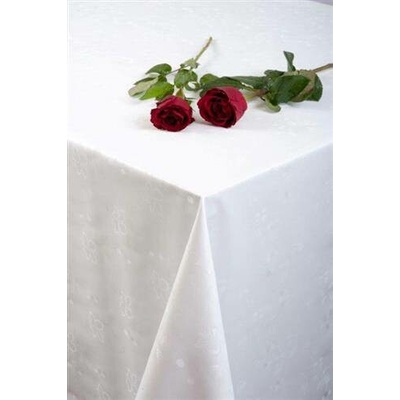 Impol Trade Ubrus PVC 4349002 párty bílý se vzorem květů rozměr 50 mx140 cm