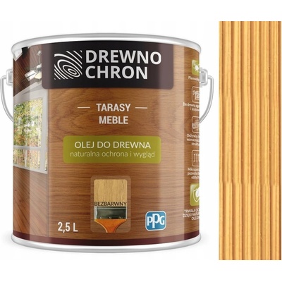 Drewnochron Bezbarvý olej na dřevo 2,5 l