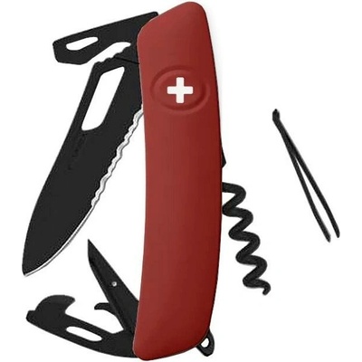 SWIZA Kapesní nůž SH03TR Allblack Single Hand Helvetix Wavy Edge