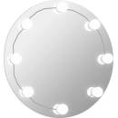 Image 1 of vidaXL Стенно огледало с LED лампи, кръгло, стъкло (3078641)