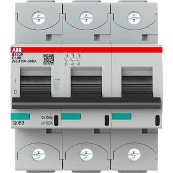 ABB АВТ. ПРЕДПАЗИТЕЛ s803p-c100a 3p hp 50ka ac/dc (m518457)
