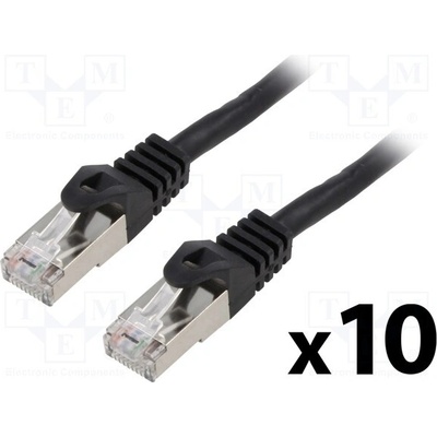 Lanberg PCF6-20CC-0200-BK Patch F/UTP Cat 6 RJ45 vidlice z obou stran lanko CCA