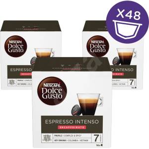 NESCAFÉ Espresso Intenso без кофеин Decaffeinato 3 ОПАКОВКИ 3x16 капсули