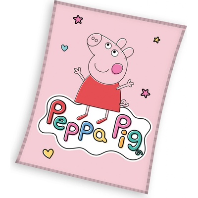 Carbotex Detská mikroplyšová deka Prasiatko Peppa Veselá Pepina