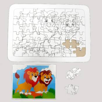 Image 1 of Пъзел за оцветяване, Лъв