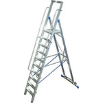 KRAUSE Двураменна алуминиева стълба с голяма платформа Krause Stabilo 10 (07127808)