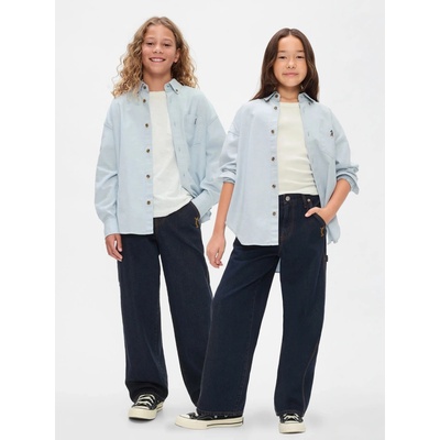 Gap × Disney detské baggy džínsy tmavomodrá