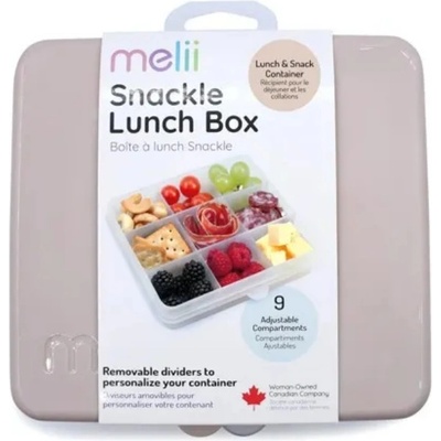 Melii Кутия за закуски Melii - Snackle Box, 9 отделения, бежов (ML24420)