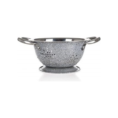 BANQUET Cedník nerezový mělký GRANITE Grey 16 x 7,7 cm