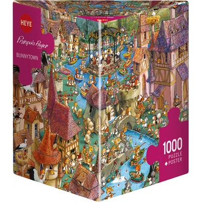 Heye Пъзел Heye от 1000 части - Заешки град, Франсоа Рюер (29496)