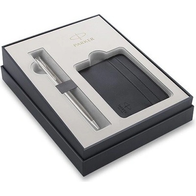 Parker Sonnet Stainless Steel kuličková tužka dárková sada s pouzdrem 687036569