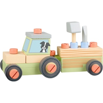 Orange Tree Toys Дървен игрален комплект Orange Tree Toys - Сглобяем трактор, 25 части (OTT12801)