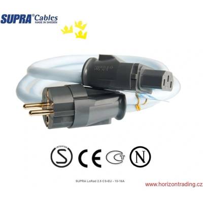 Supra Cables SUPRA LoRad 2.5 CS-EU - Първокласен мрежови кабел 1, 5 m (070925)