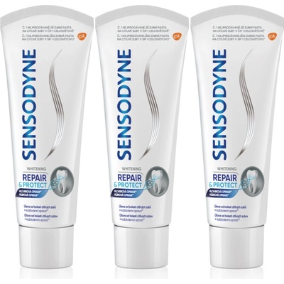 Sensodyne Repair & Protect Whitening избелваща паста за зъби за чувствителни зъби 3x75ml