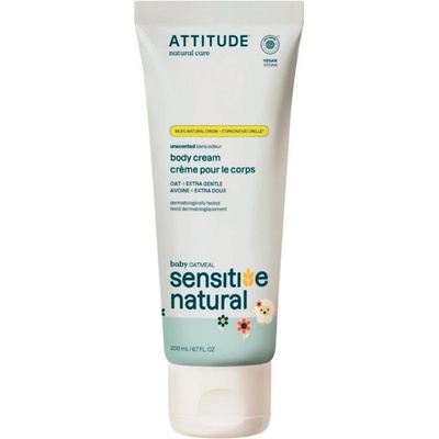 ATTITUDE Hydratační zklidňující dětský krém pro citlivou pokožku s ovsem sensitive skin baby 200 ml – Sleviste.cz