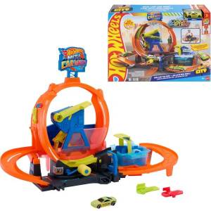 Mattel Hot Wheels City Mega Loop - автомивка с 1 променяща цвета кола (JHL97)