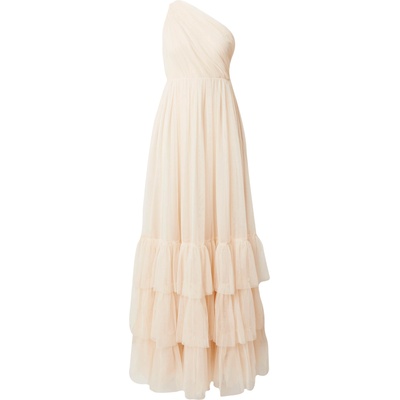 Lace & beads Вечерна рокля бежово, размер m