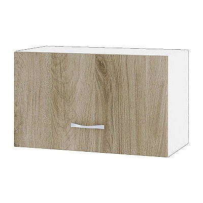 ИРИМ Горен шкаф с хоризонтална врата Сити БДА-15 бяло гладко / дъб сонома арвен 60 см