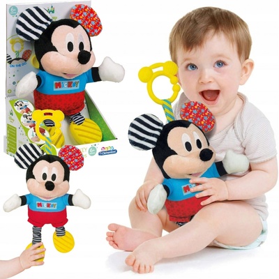 Clementoni Baby Mickey plyšový se zvuky a úchytem