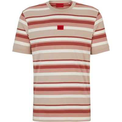 Hugo Тениска Hugo Men's Oversized T-Shirt - Pink/White 963