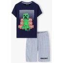 Chlapecké pyžamo Minecraft Creeper TNT tm. modrá