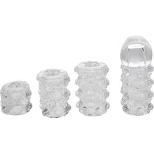 SuperLove Stimulating Penis Sleeve Set Transparent
