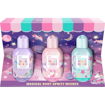 Baylis & Harding Beauticology Unicorn Candy tělový sprej 95 ml + tělový sprej 95 ml + tělový sprej 95 ml