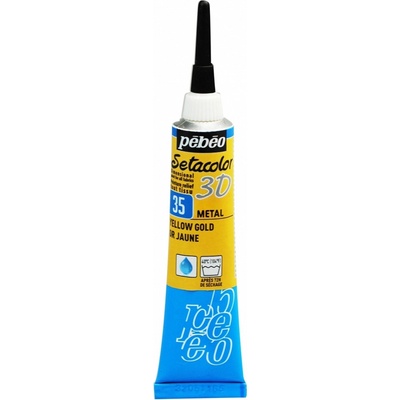 Pébéo Setacolor 3D Metal Kontúrovacia farba na textil 20 ml 35 yellow gold