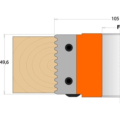 CMT Orange Tools VBD pro frézu na spoje 49,6x11,9x1,5; C69500801